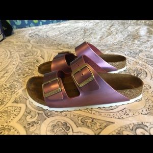 Metallic Pink Birkenstock NARROW 39
